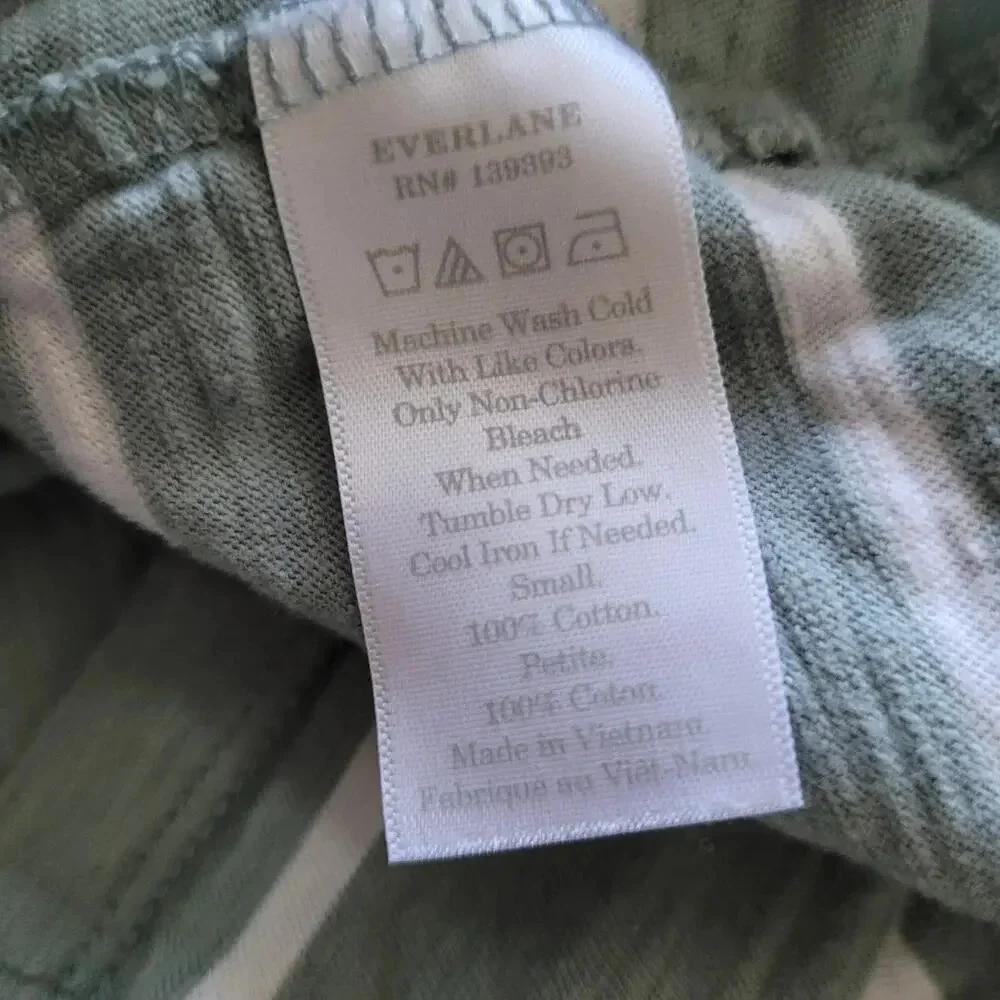 Everlane Men's T-Shirt S Multicolor 100% Cotton Striped Short Sleeves Round Neck - Picture 3 of 5